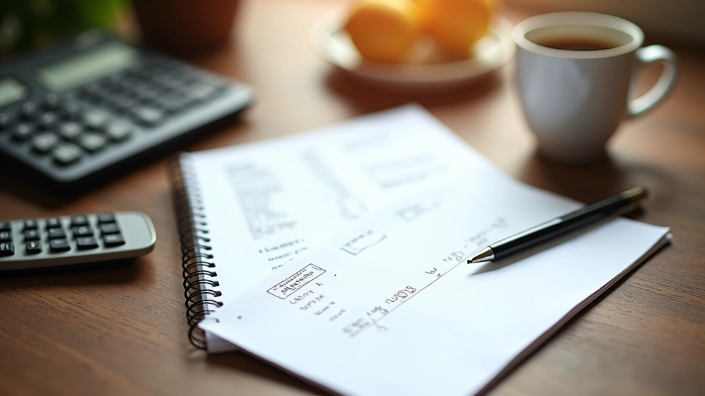 Prijslijst en tariefberekening op papier met calculator en notities
